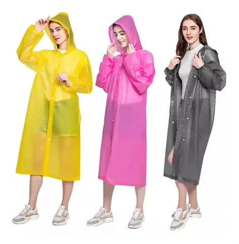 Capa Poncho Impermeable Lluvia Viento Estandar Adulto Gorro Cuotas