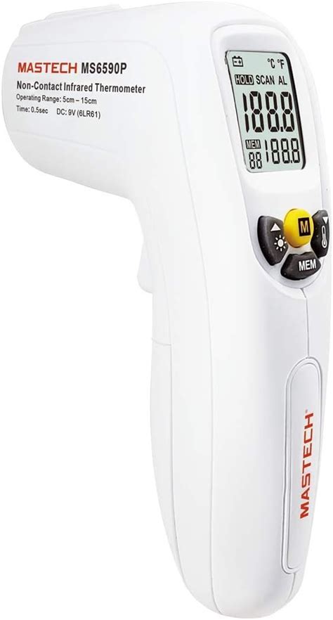 Mastech MS6590P Infrared Digital Thermometer Non Contact Forehead Body