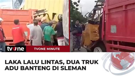 Kecelakaan Tragis Dua Truk Adu Banteng Di Perempatan Sleman Tvone