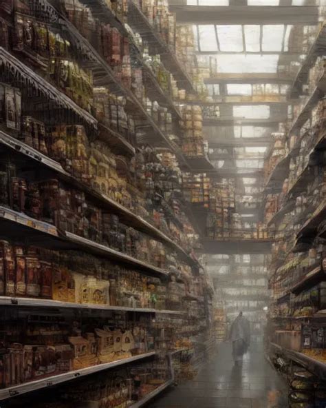 Gandalf Stacking Supermarket Shelves Greg Rutkowski Stable Diffusion