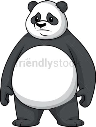 Sad Panda Cartoon Clipart Vector - FriendlyStock