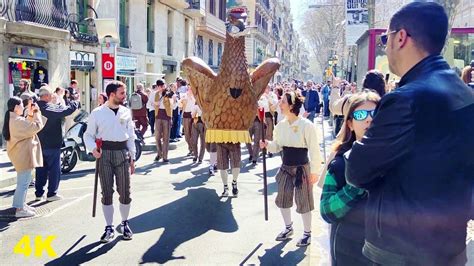 Barcelona Cercavila Festes De Sant Josep Oriol Barcelona K Youtube