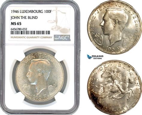 Luxembourg 100 Francs 1946 NGC MS65 MA Shops