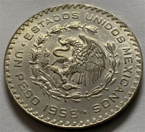 Mexico Un Peso Morelos Silver Km Unc Ebay