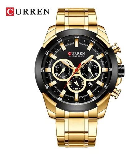 Relógio masculino Curren Krec9418 Gold MercadoLivre