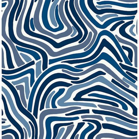 NuWallpaper Blue Spirited Peel And Stick Wallpaper Sample NUS4013SAM