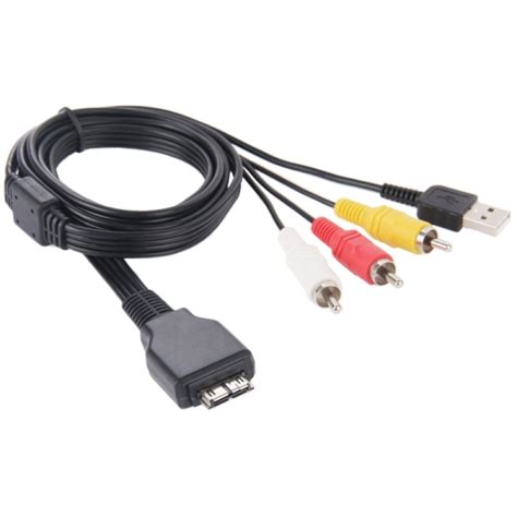 Digital Camera USB + AV Cable for Sony DSC-W210 / W220 / W230 / W270 / W290, Length: 1.2m ...