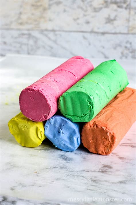 How to Make Sidewalk Chalk Recipe - Messy Little Monster