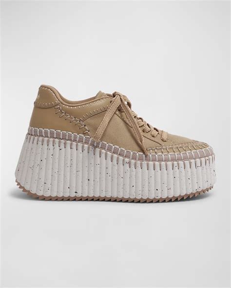 Naked Wolfe Sprinter Platform Leather Low Top Sneakers Neiman Marcus