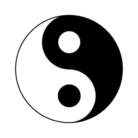 Premium Vector Black And White Yin Yang On A White Background Symbol