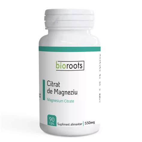 Citrat De Magneziu Mg Capsule Bioroots Dr Max Farmacie