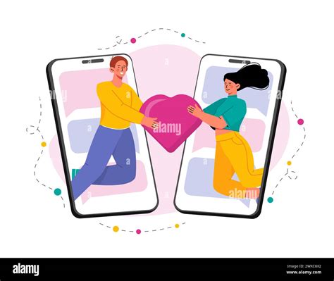 People With Virtual Love Vector Stock Vector Image And Art Alamy