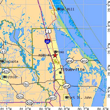 Mims, Florida (FL) ~ population data, races, housing & economy