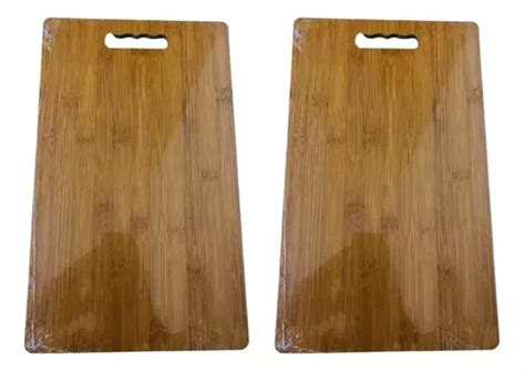 Juego de 2 tablas para cortar carne madera bambú barbacoa cocina