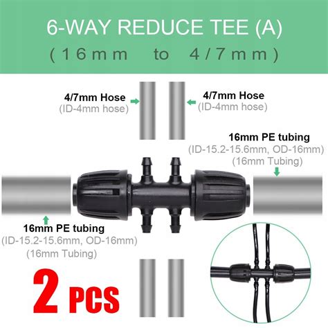 16mm rury PE złącza wodne nawadnianie ogrodu armat 13032008622