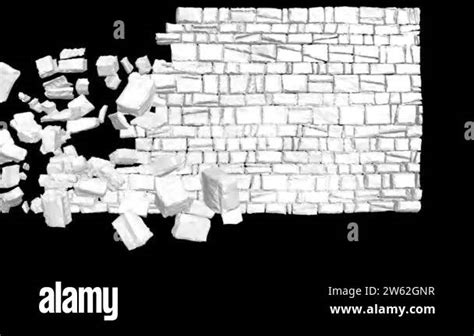 Wall Explosion Destruction 3d Animation Stonewall Collapse Wall