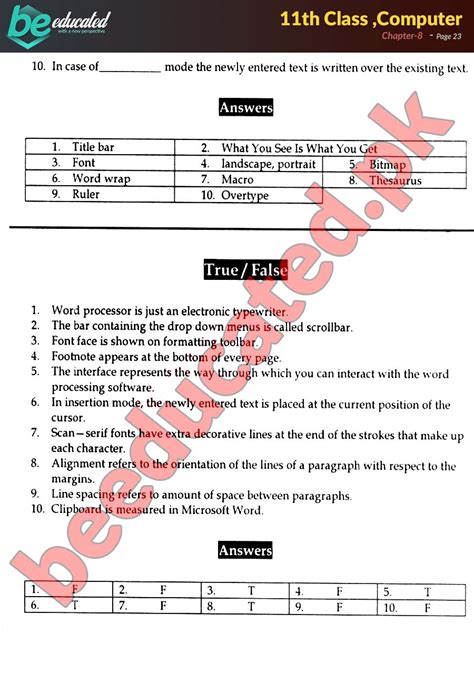 Cahpter Computer Science Ics Part Notes Inter Part Notes