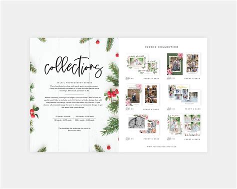 Christmas Card Catalog Template Catalog Photoshop Template - Etsy