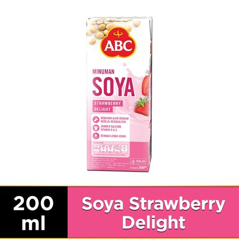 Jual ABC Soya Sari Kedelai Strawberry Delight 200 Ml Shopee Indonesia