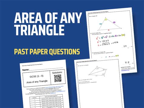 Finding The Area Of Any Triangle Gcse Maths Past Paper Questions