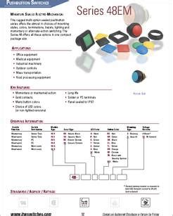 Rb N Yl B Datasheet Itw Switches Em Series Of Miniature Sealed