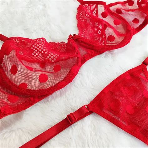 Lingerie Conjunto Poa Transparente Sexy Luxo Cjtp Vermelho Gg Mercadolivre