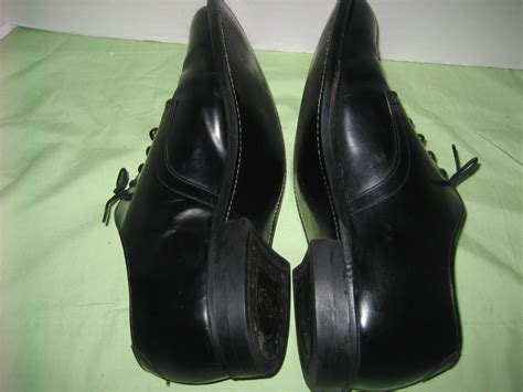 WOLVERINE WORLD WIDE INC.Mens Black Leather Oxford Work Service Shoes ...