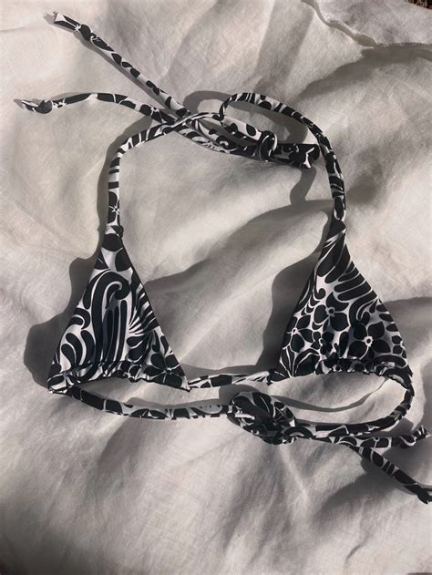 Floral Brazilian Thong Bikini Set Handmade Etsy