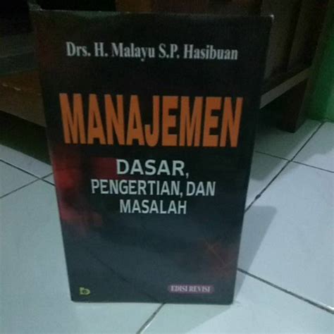 Jual Buku Manajemen Dasar Pengertian Dan Masalah Edisi Revisi By H