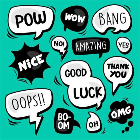 Premium Vector Comic Speech Bubble Set Collection