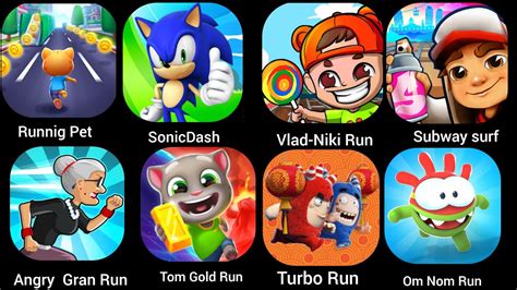 Running Pet Sonic Dash Vlad Niki Run Subway Surf Angry Gran Run