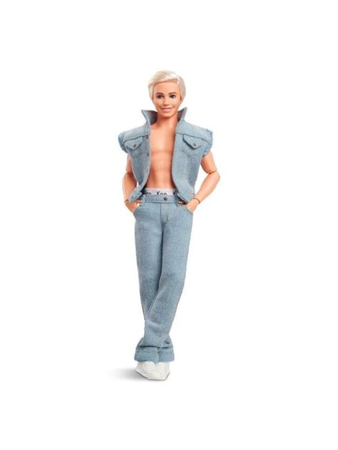 Barbie The Movie Collectible Ken Doll Wearing Denim Matching Set