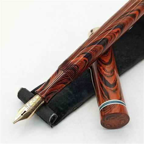 Waterman Red Ripple Blue Band Key Hole Nib Fountain Catawiki