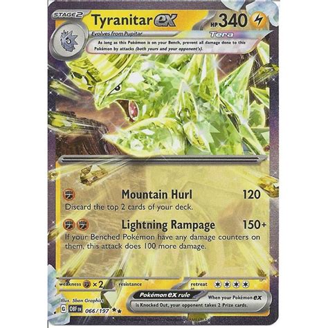 Pokemon Trading Card Game 066 197 Tyranitar Ex Double Rare Card