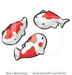 Chibi Koi Kois Red White Tattoo Design Koi Fish Drawing Fish