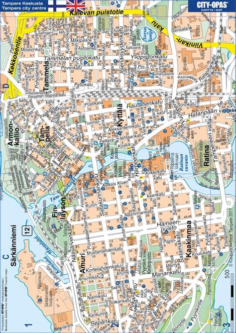 Pdf Tampere Keskusta Tampere City Centre Kartta Map Nysse