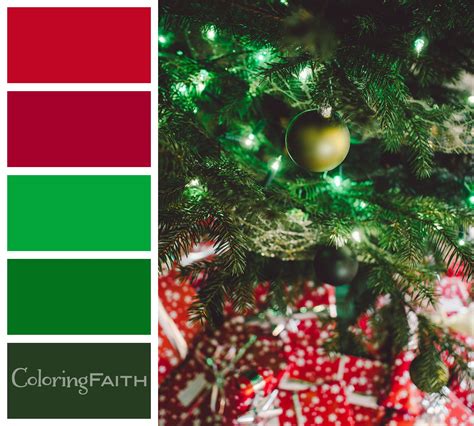 Christmas Tree Color Palette - 10 Free Adult Coloring Book Color ...