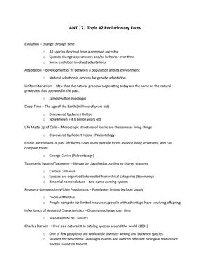 Topic Anthropology And Science Study Guide Ant Topic