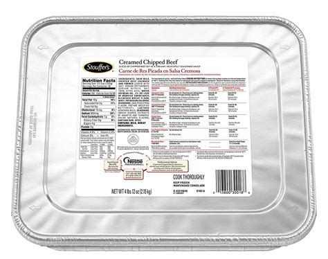 Nestle Stouffers Creamed Chipped Beef 76 Ounce 4 Per Case