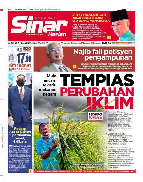 Sinarharian On Twitter Selamat Pagi 🌤️ Ini Adalah Berita Utama Di Akhbar Sinar Harian Dan