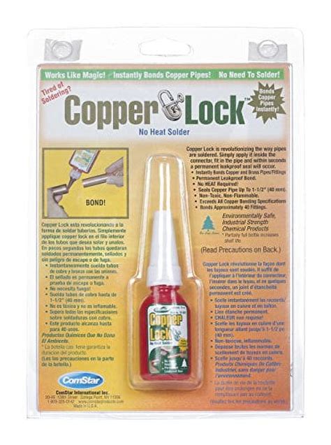 Comstar Copper Lock No Heat Solder For Copper And Brass Pipes Create A