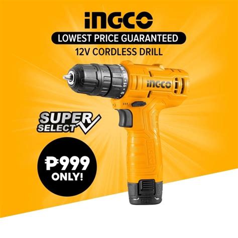 Ingco Cordless Drill S Lithium Ion With Battery Charger Bit V