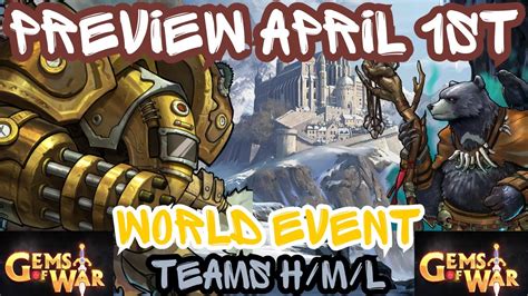 World Event Teams H M L Weekly Preview Soulforge Part Gems Of