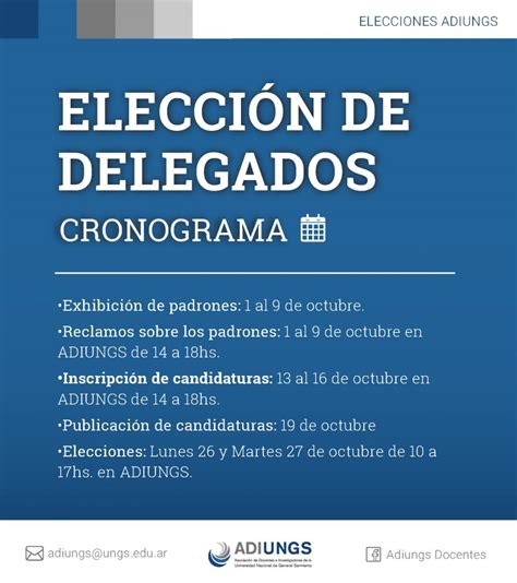 ElecciÓn De Delegados De Los Institutos Adiungs