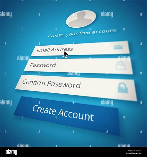 Computer Generated Image Of The Sign Up Page Of A Website To Create An