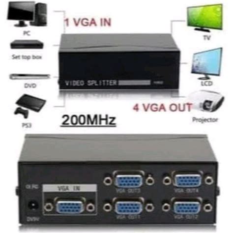 Jual Vga Splitter Port In Out Untuk Tampilan Layar