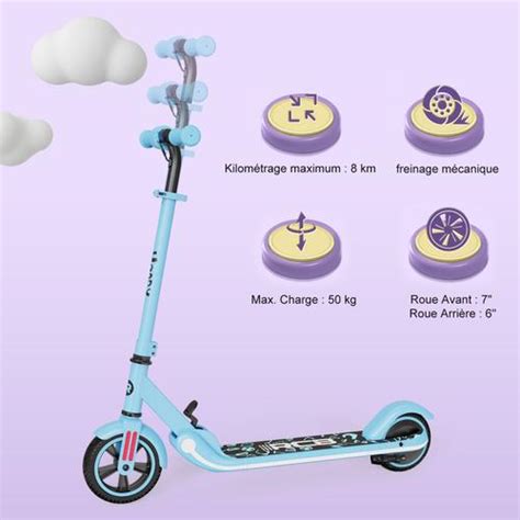 Rcb Trottinette Electrique Pliable Enfants 6 12 Ans écran Led Lumières