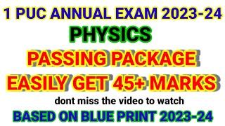 2 Puc Physics Passing Package Annual Exam 2024 2 Puc Physics Fix