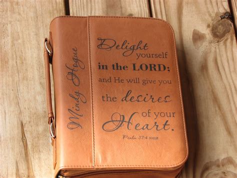 Personalized Customized Laser Engraved Leather Bible Cover