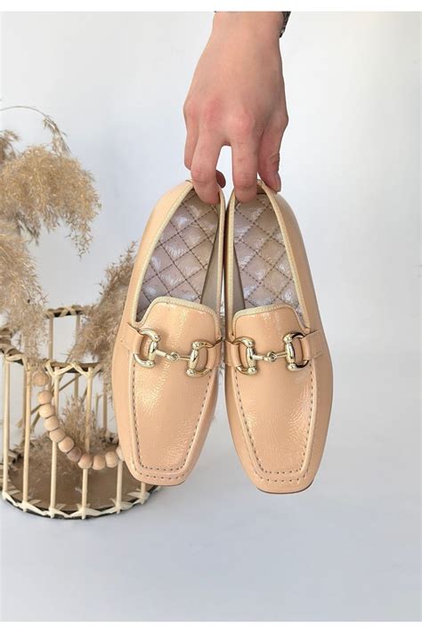 Guart Nude Rugan Babet Ayakkabı Tarz Topuklar